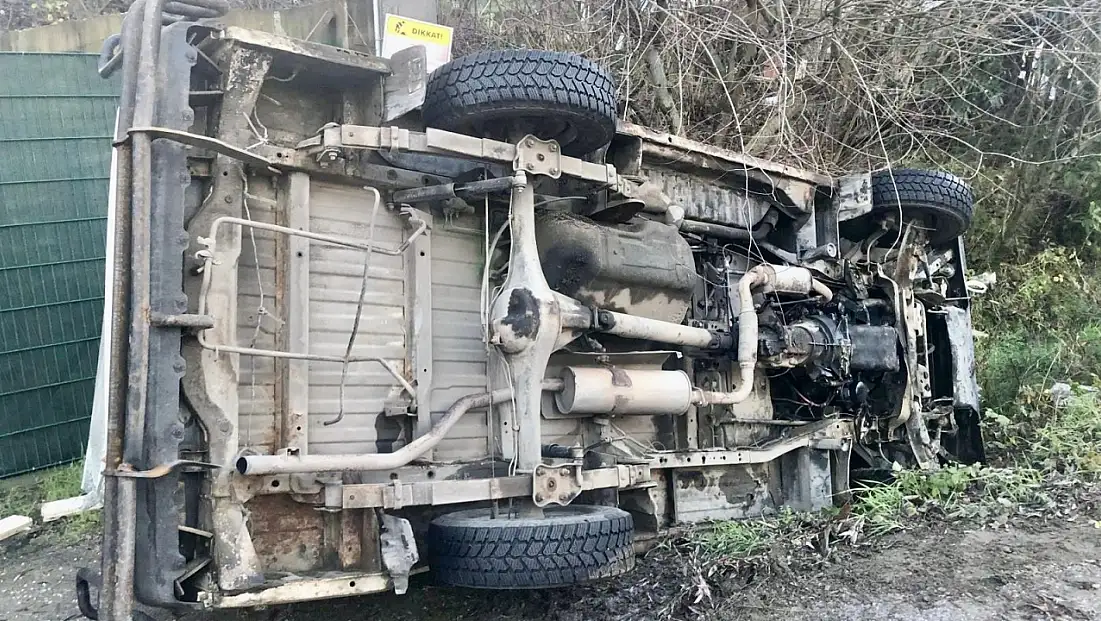 Kontrolden çıkarak devrildi