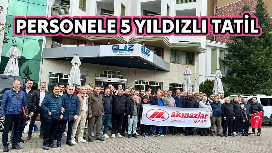 Akmazlar inşaat personeli moral depoladı