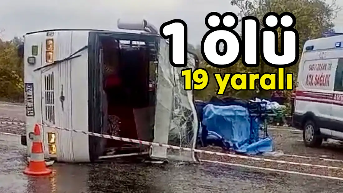 Bartın’da işçi servisi devrildi: 1 ölü 19 yaralı