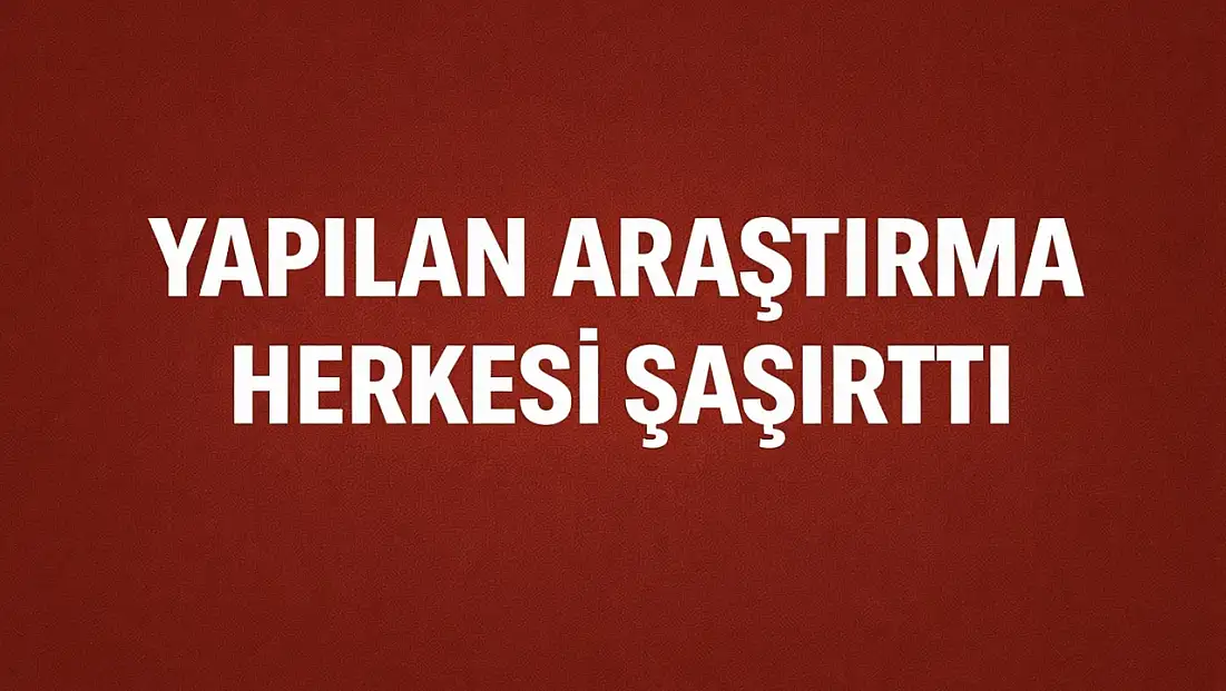 Şoke eden araştırma