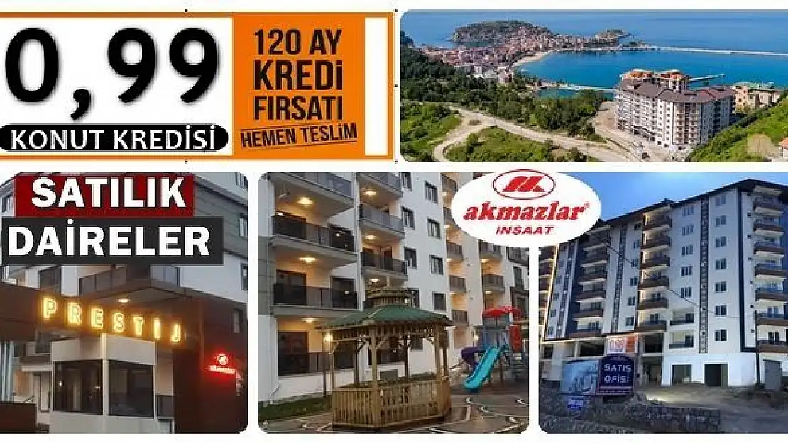 0,99 konut kredisi ile hemen teslim daireler