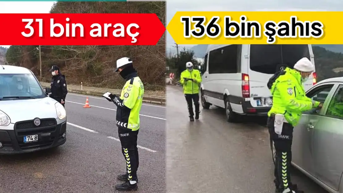 170 kişi yakalandı, 61 araç trafikten men