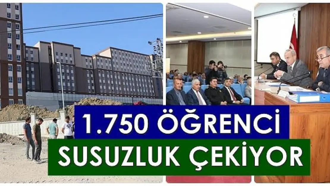 2 bin kişilik öğrenci yurdunda su krizi