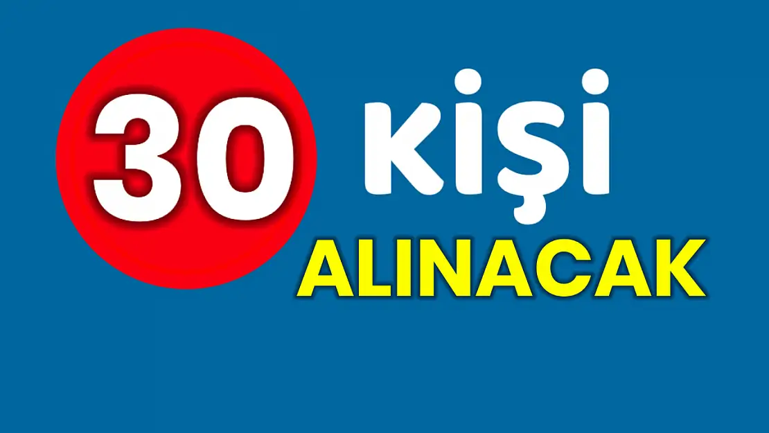 30 kişi işe alınacak