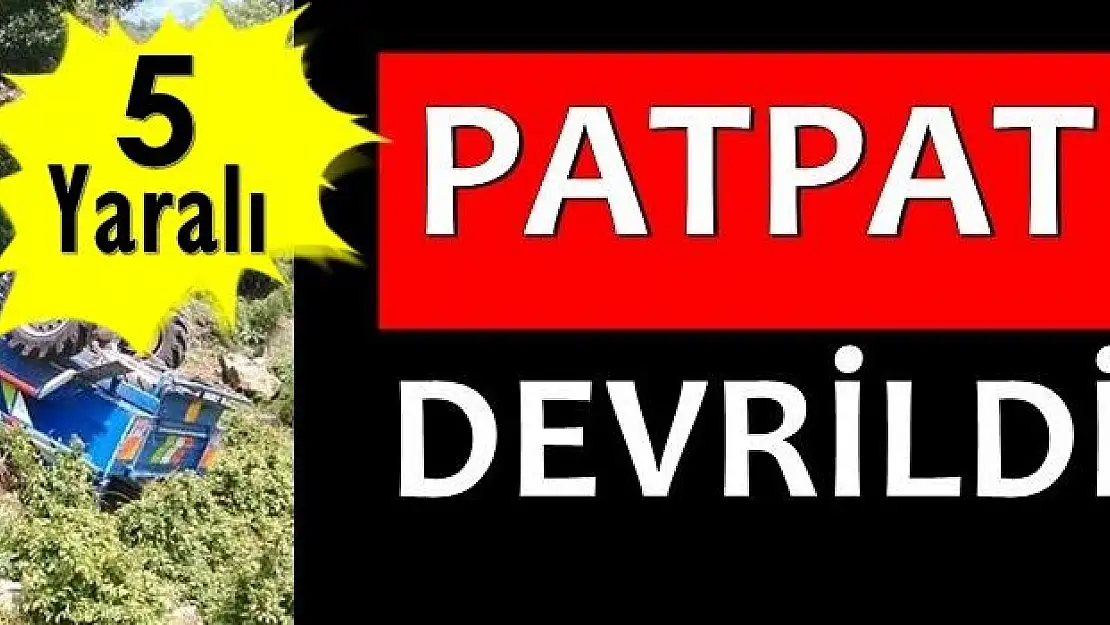 5 kişinin bindiği patpat devrildi