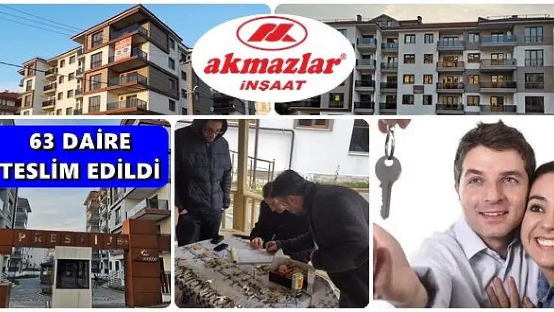 63 daire sahiplerine teslim edildi