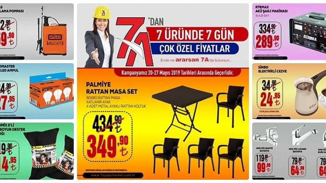 7A Yapı Markette haftanın indirimli ürünleri