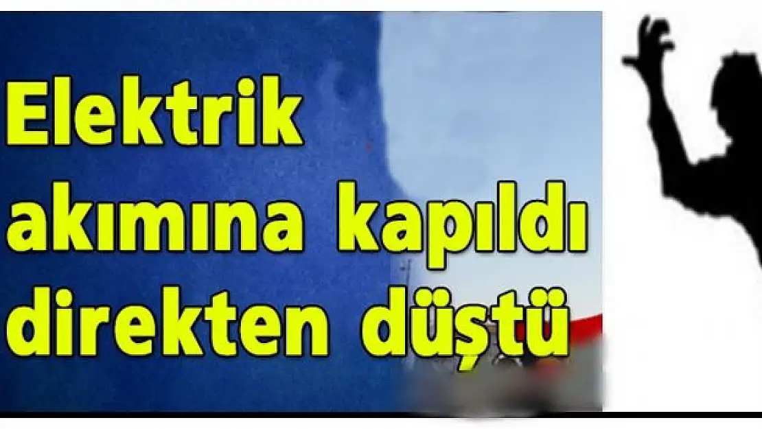 Akıma kapılıp direkten düştü
