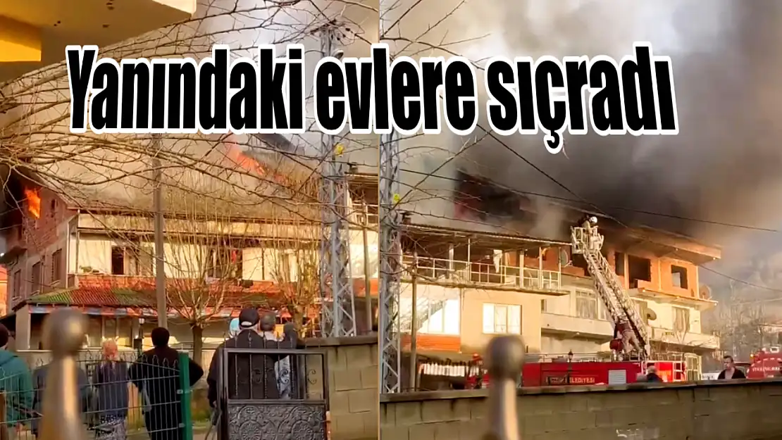 Alevler yandaki binalara sıçradı