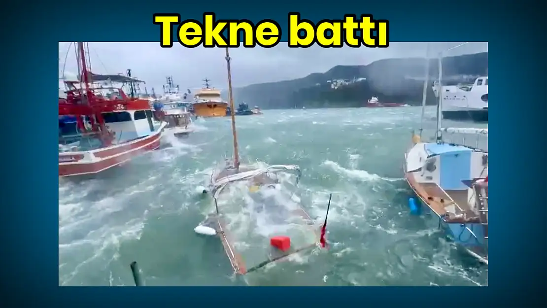 Amasra'da şiddetli fırtınada tekne battı