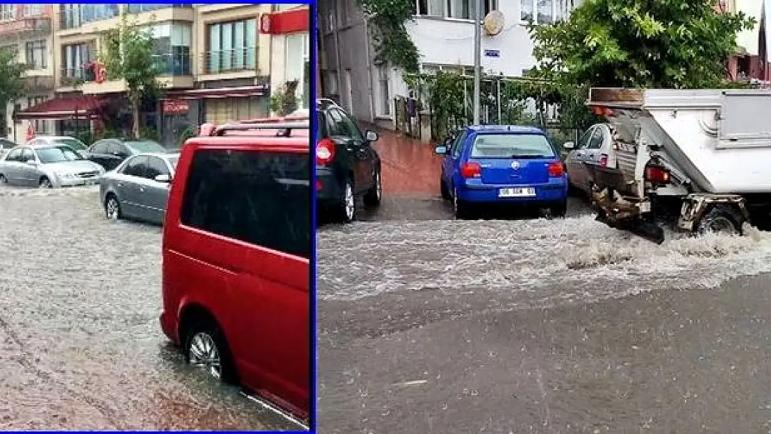 Amasra'da yağmur etkili oldu