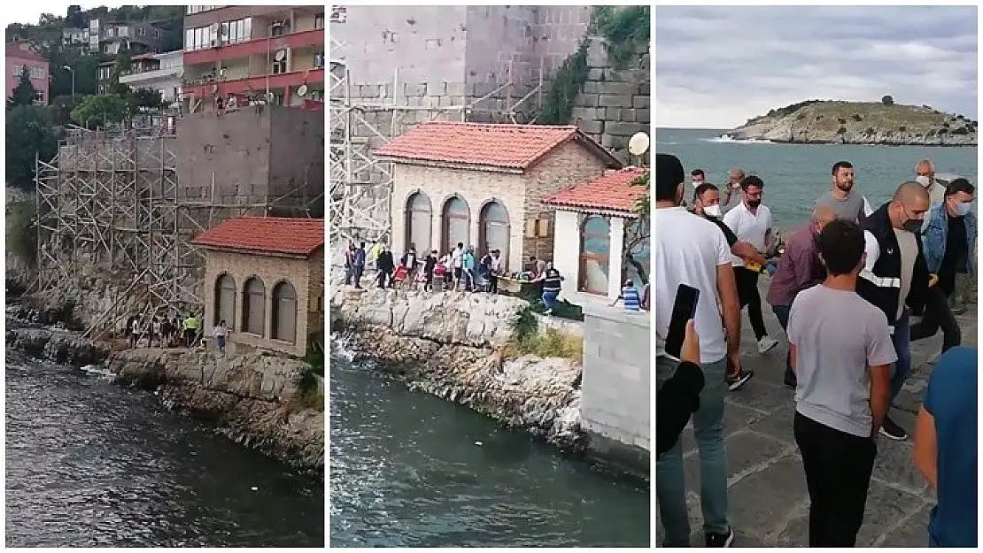 Amasra kalesinde talihsiz kaza!