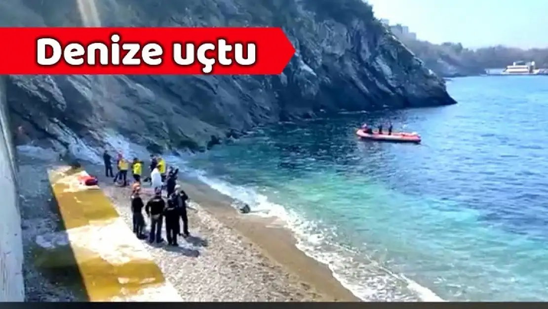 Araç 100 metreden denize uçtu