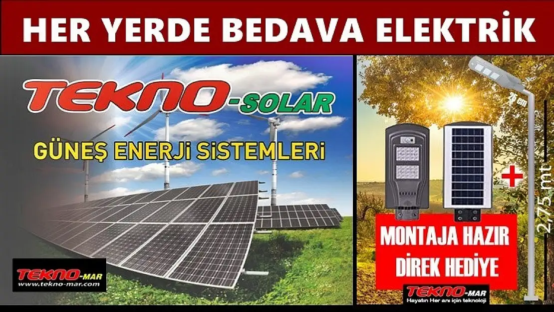 Bağda bahçede bedava elektrik ister misiniz?