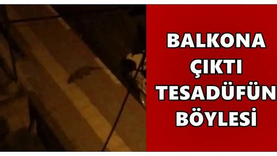 Balkona çıkınca gördü