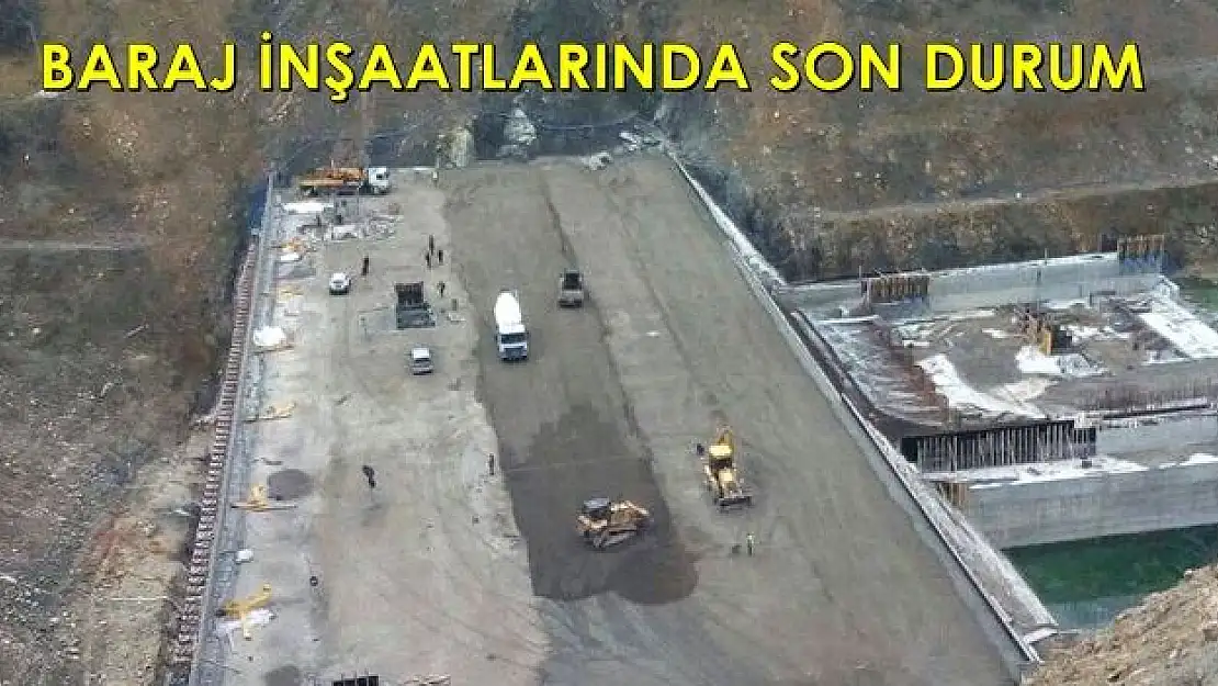 Baraj gövdesi yükselmeye devam ediyor