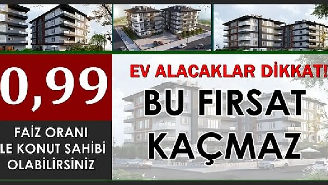 Bartın'da 0,99 faiz oranı ile ev sahibi olma imkanı