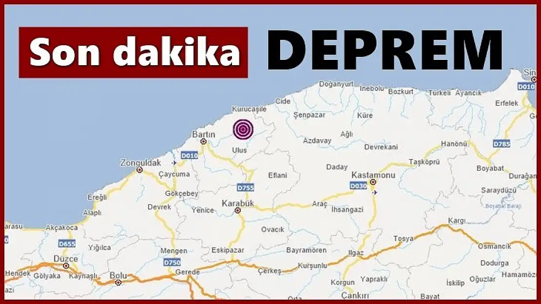 Bartın'da deprem!