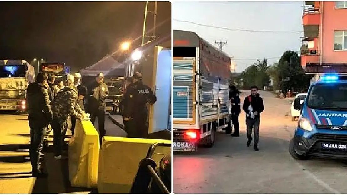 Bartın'da dört noktada sıkı kontrol