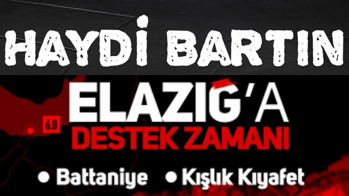 Bartın'da Elazığ çin yardım kampanyası başlatıldı 