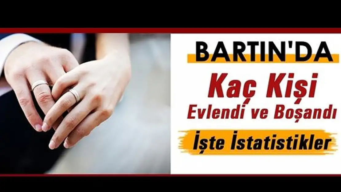 Bartın'da evlilik ve boşanma istatistikleri