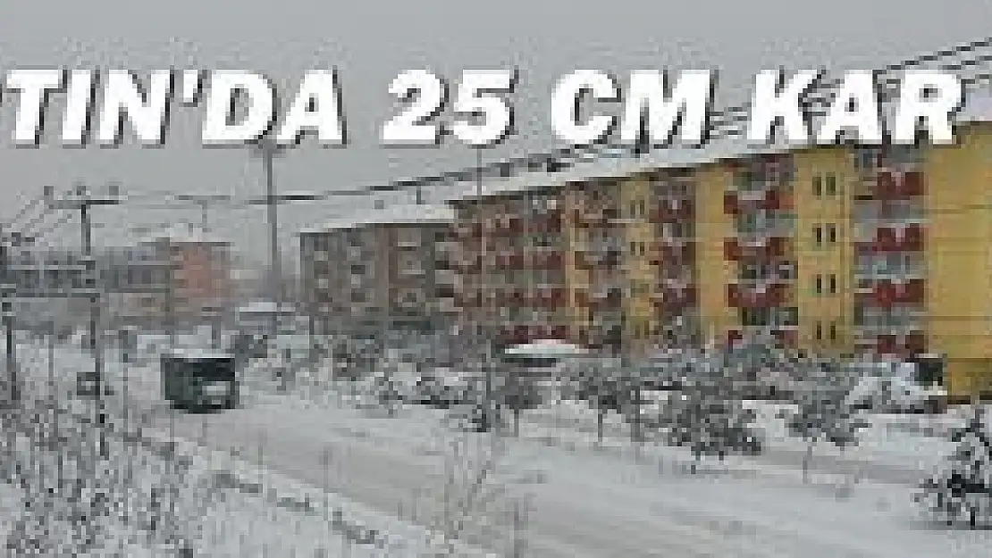 Bartın'da Kar Kalınlığı 25 Santimi Buldu