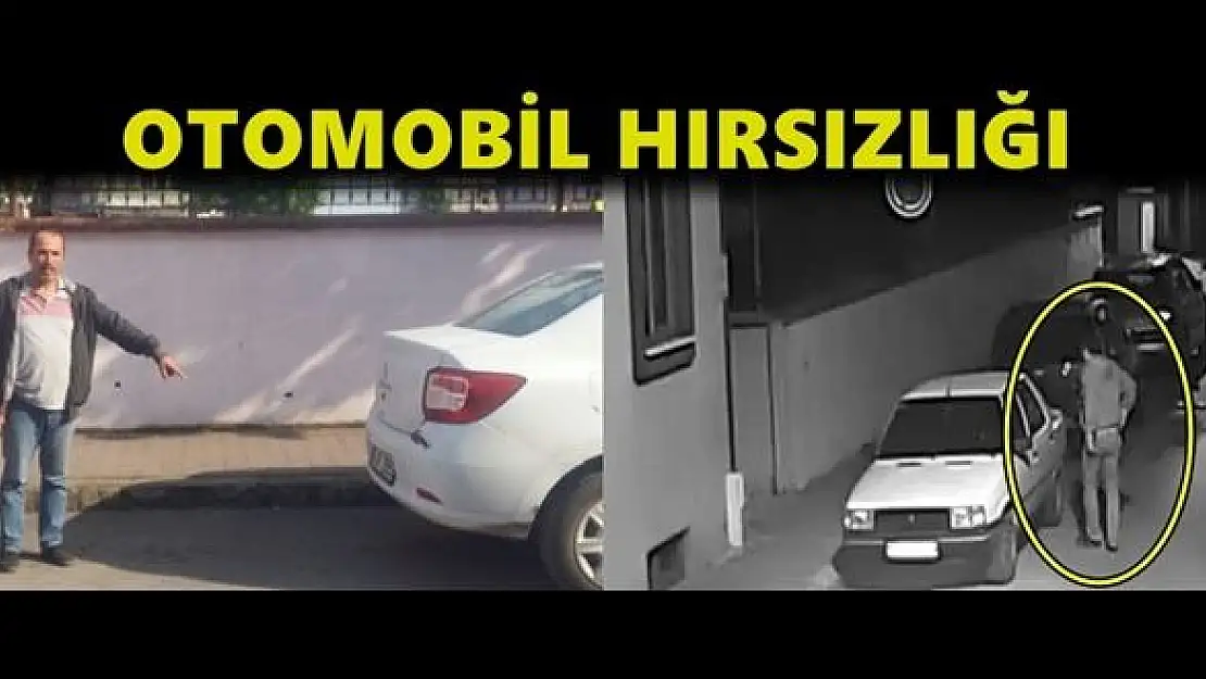 Bartın'da oto hırsızlığı kamerada