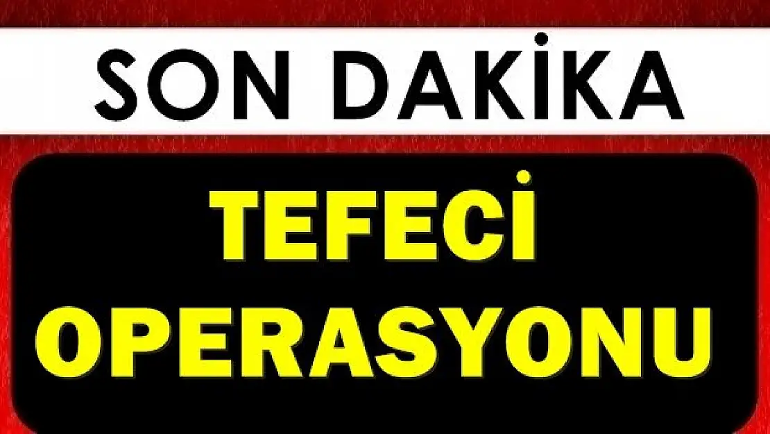 Bartın'da tefecilik operasyonu