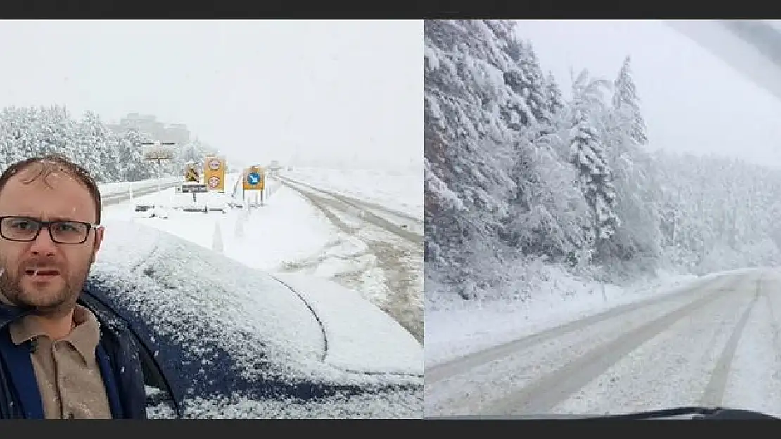Bartın Karabük yolu kar altında
