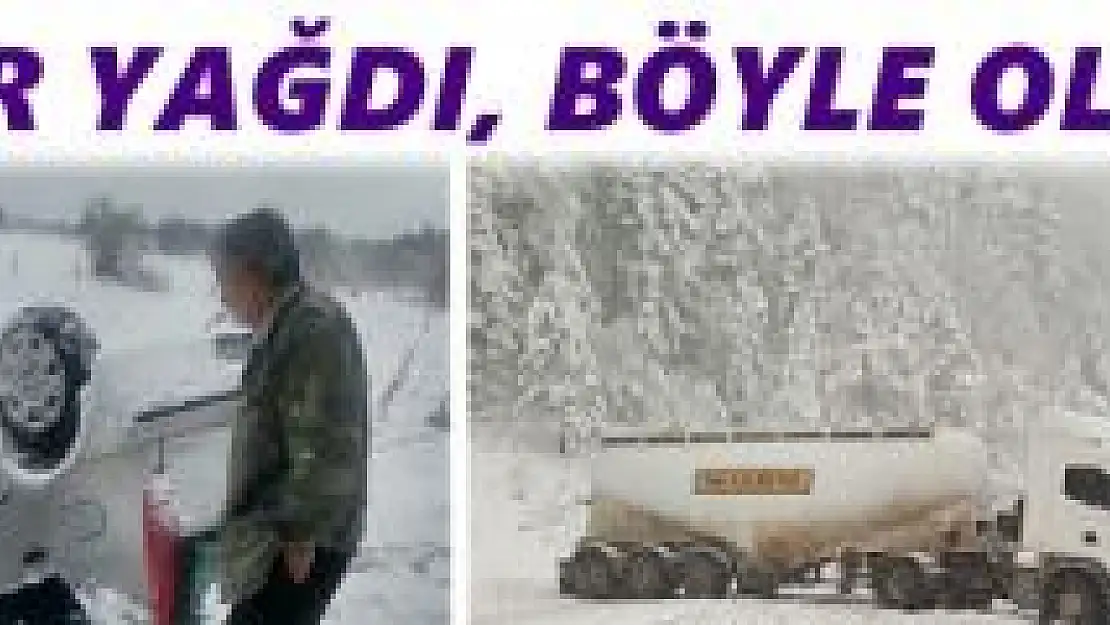 Bartın Karabük yolunda Sürücülerin Zor Anları