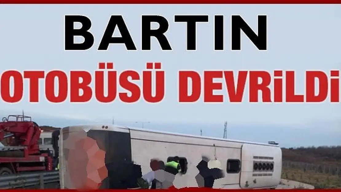 Bartın otobüsü kaza yaptı