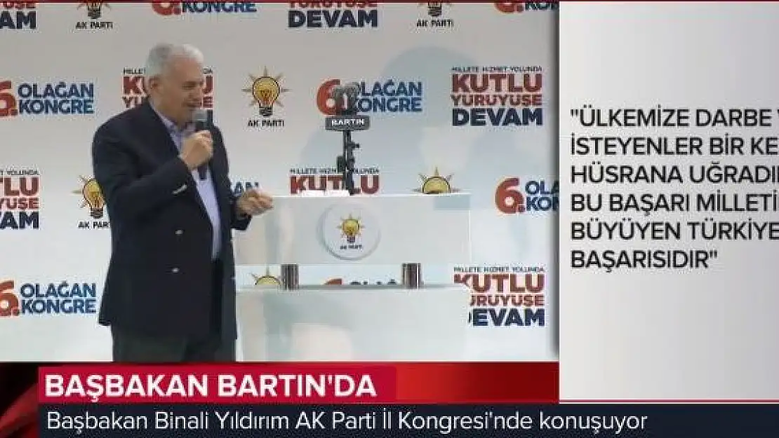 Başbakan Binali Yıldırım Bartın'da konuştu