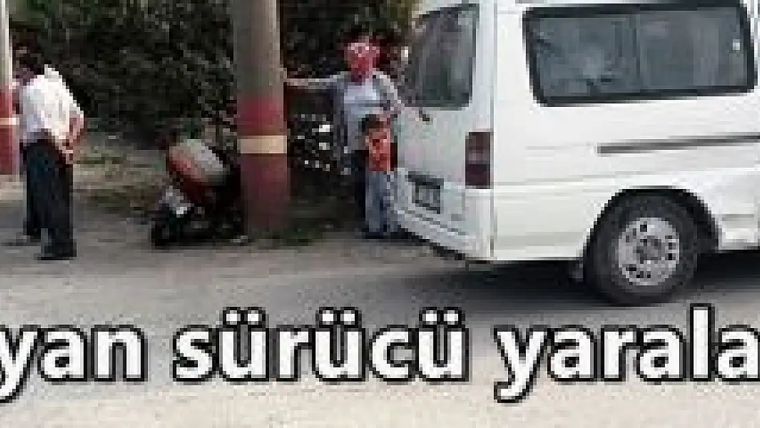 Bayan motosiklet sürücüsü kazada yaralandı