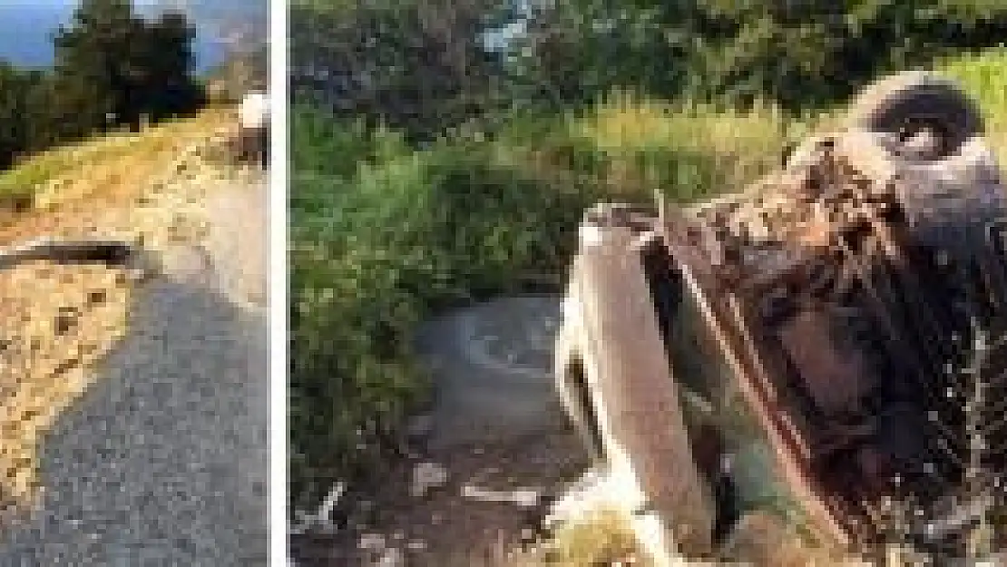 Beton mikseri uçuruma yuvarlandı, 1 yaralı