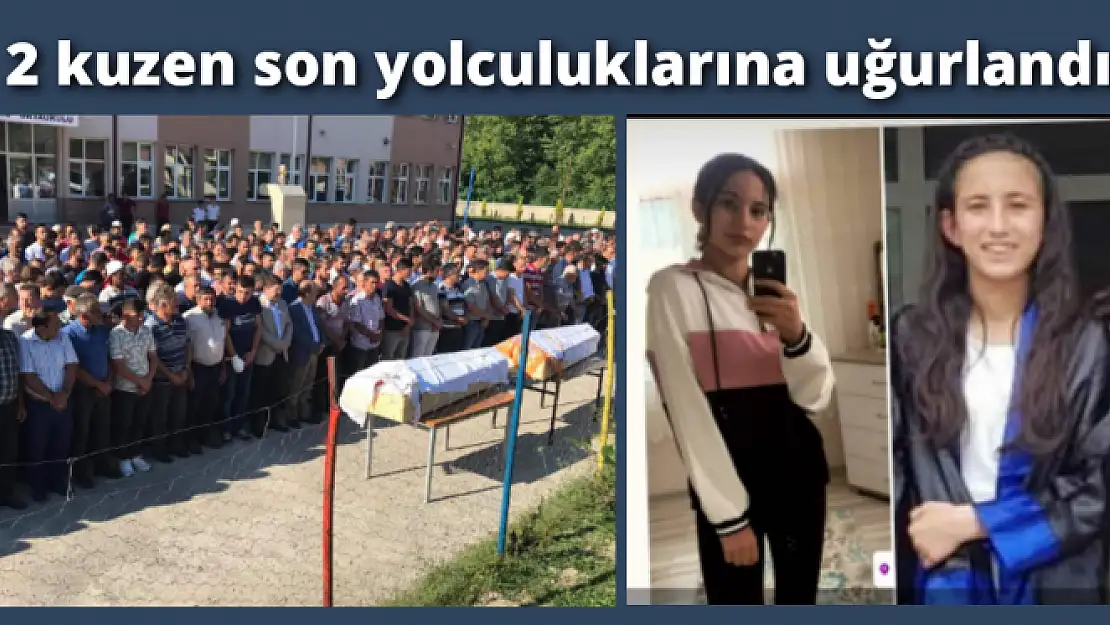 Boğulan 2 kuzen gözyaşları arasında defnedildi 