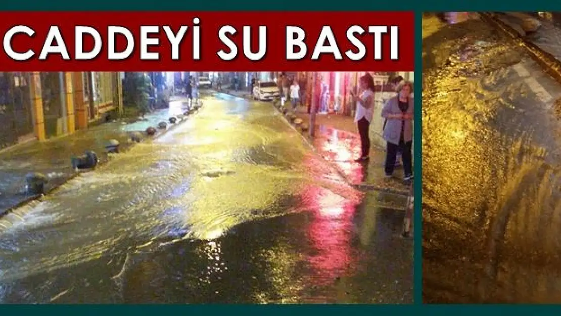 Boru Patladı, Cadde Sular Altında Kaldı