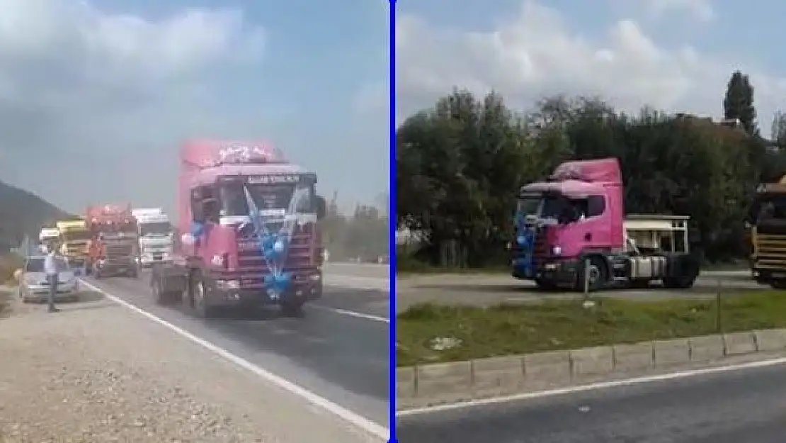 Böyle olur tırcının konvoyu