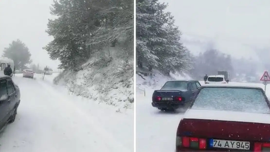 Bu yola dikkat, kar etkili oluyor