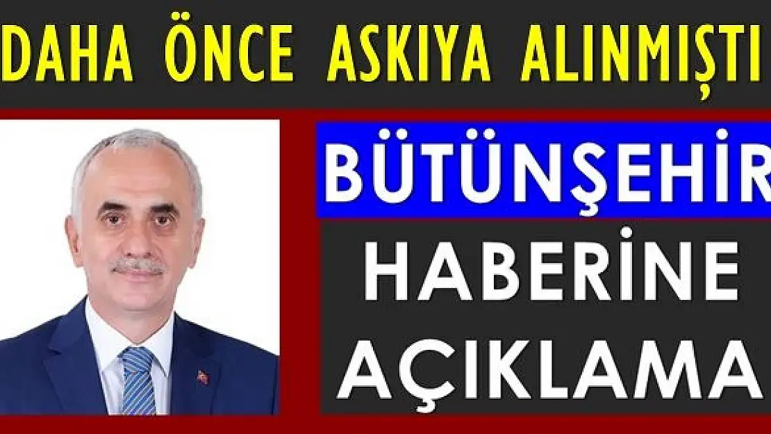 Bütünşehir haberine yalanlama