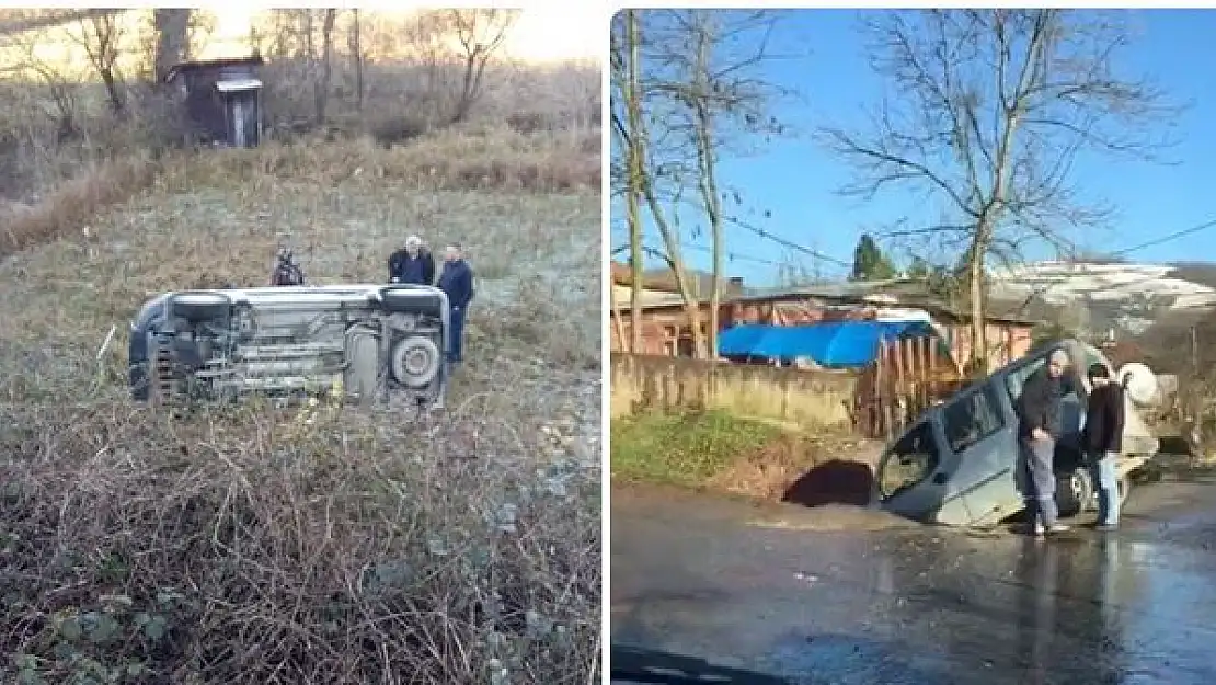 Buzlu yollarda kayan kayana