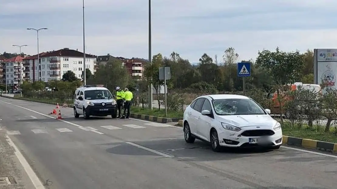 Cama çarpıp yere düştü