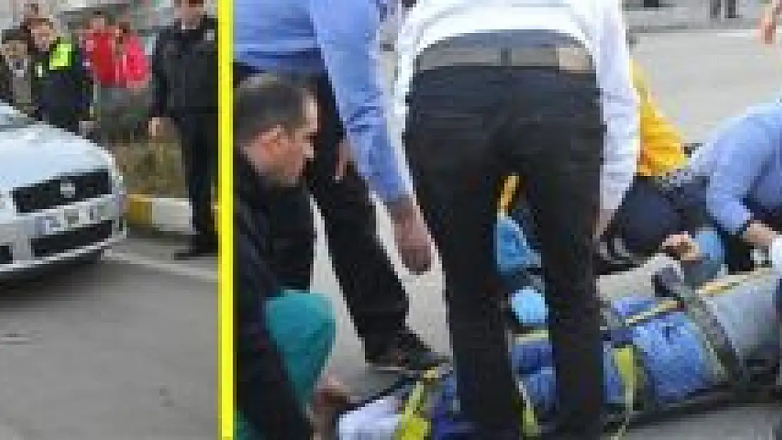 Çatmaca Kavşağı'nda Otomobil Yayaya Çarptı!