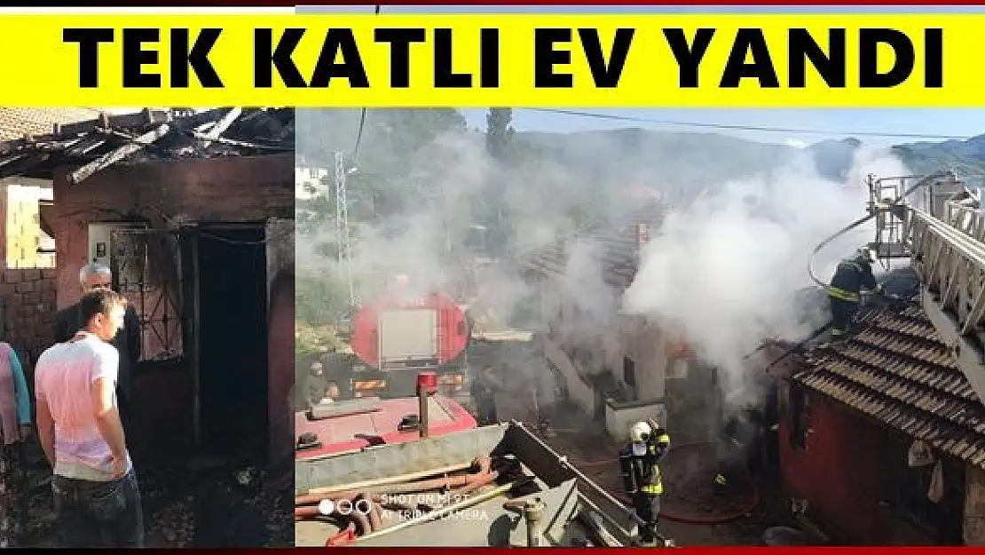 Çıkan yangın ev kullanılamaz hale geldi