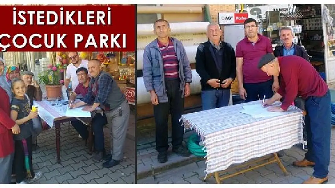Çocuk parkı için imza kampanyası başlattılar