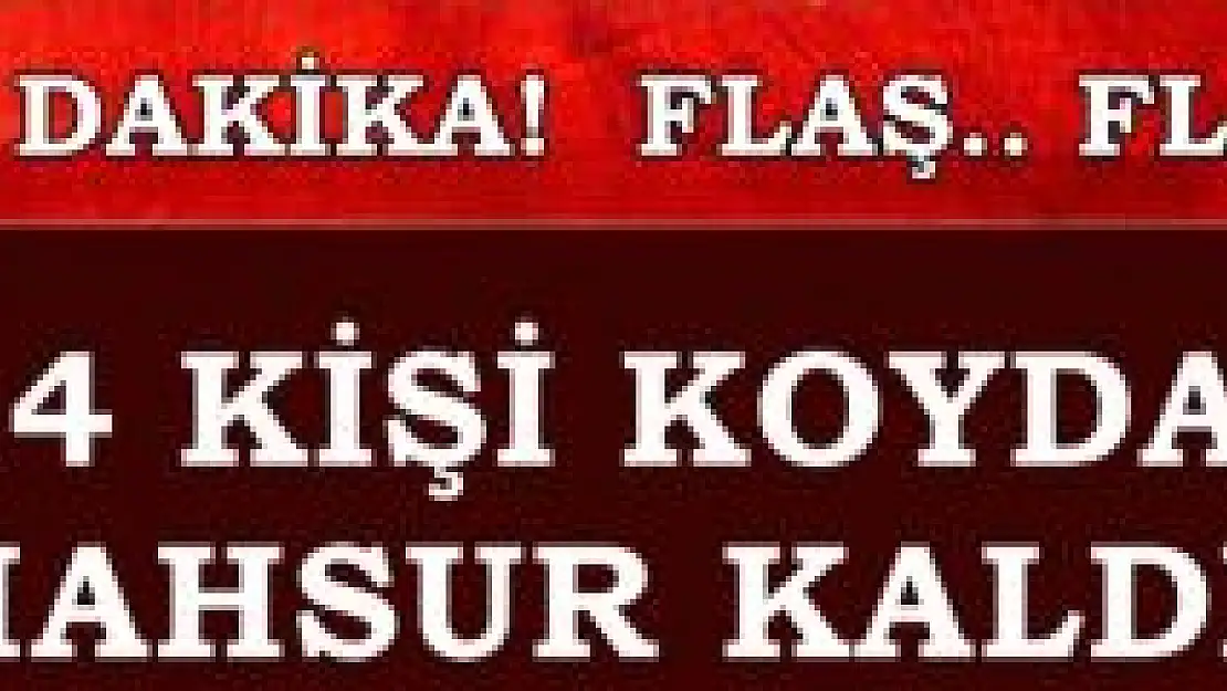 Dalga çıkınca 14 kişi koyda mahsur kaldı