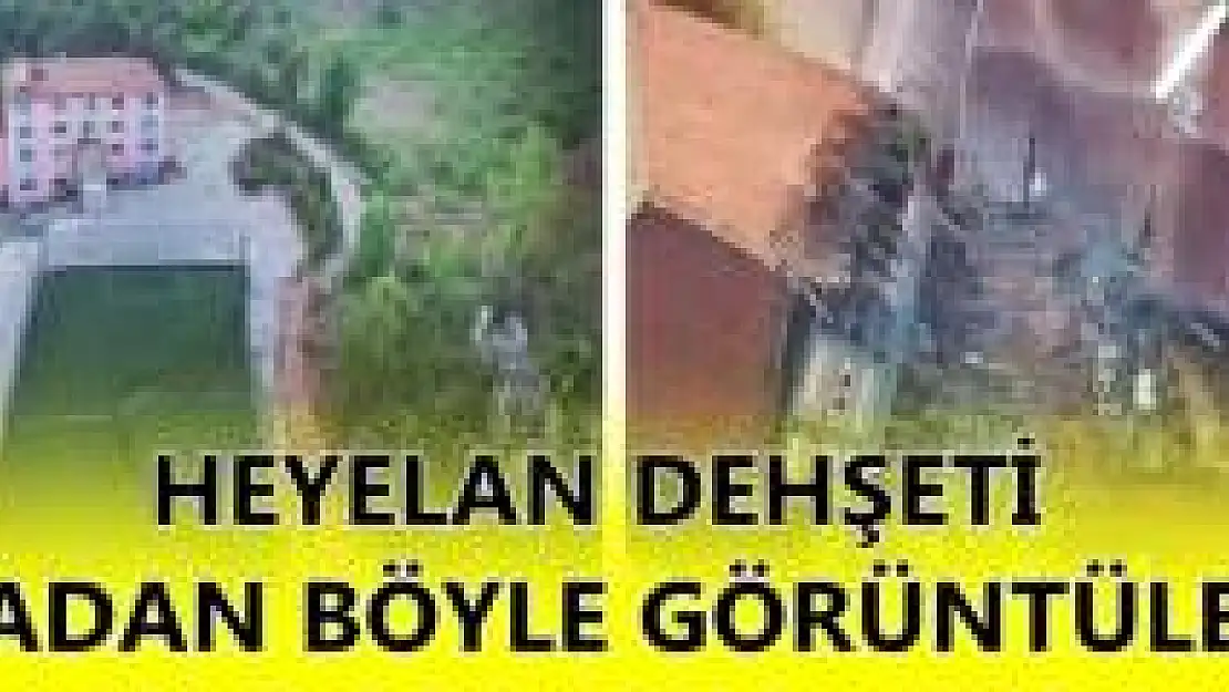 Devrek'teki heyelan havadan görüntülendi