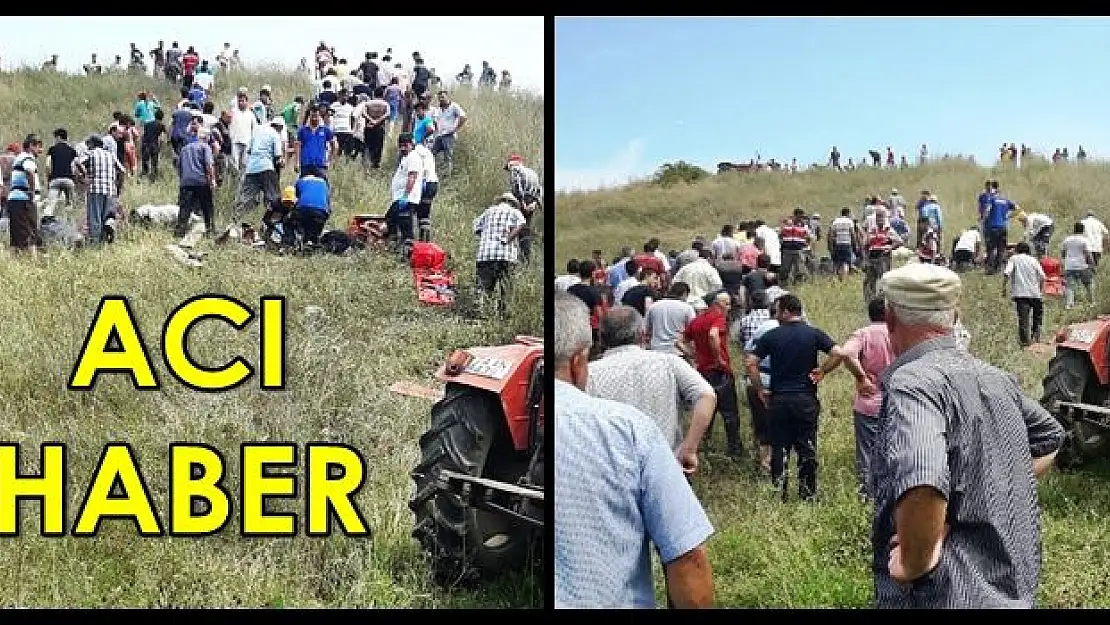 Devrilen traktörün altında canından oldu