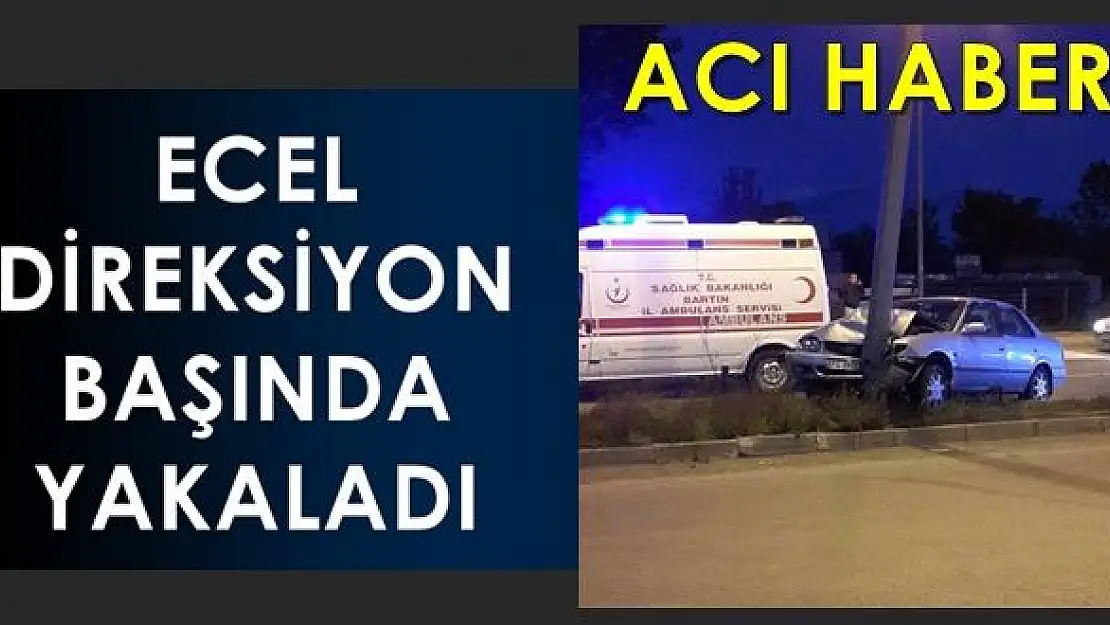 Direksiyon başında fenalaştı, direğe çarptı
