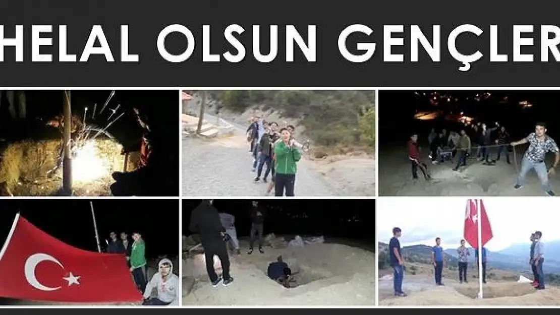 Doğaşı Köyü gençlerinin Bayrak Sevgisi