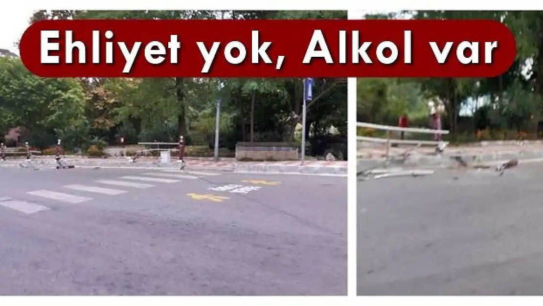 Ehliyet yok, Alkol var memur bey!
